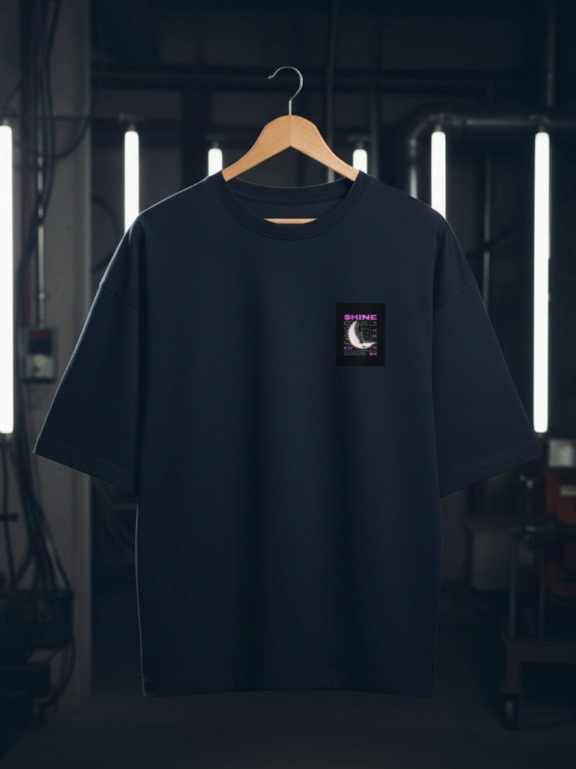 Men Oversize Graphic Printed Round Neck Cotton Oversized T-shirt