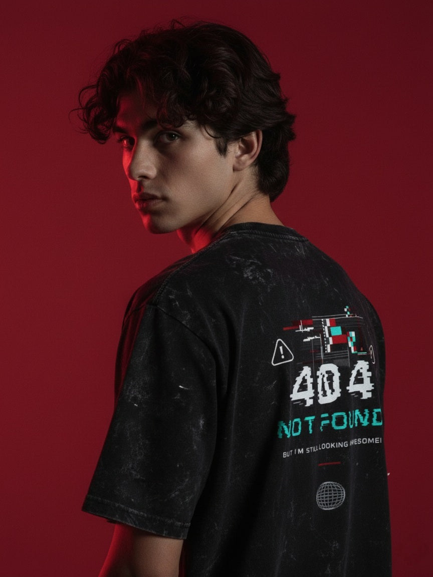 Luixs Premium Typography Printed Round Neck Cotton Oversized T-shirt