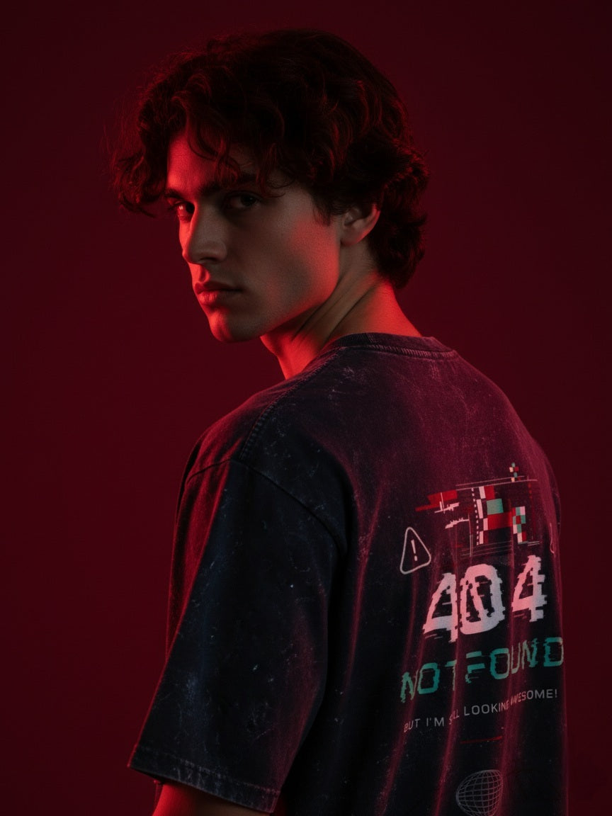 Luixs Unisex Premium Typography Printed Round Neck Cotton Oversized T-shirt