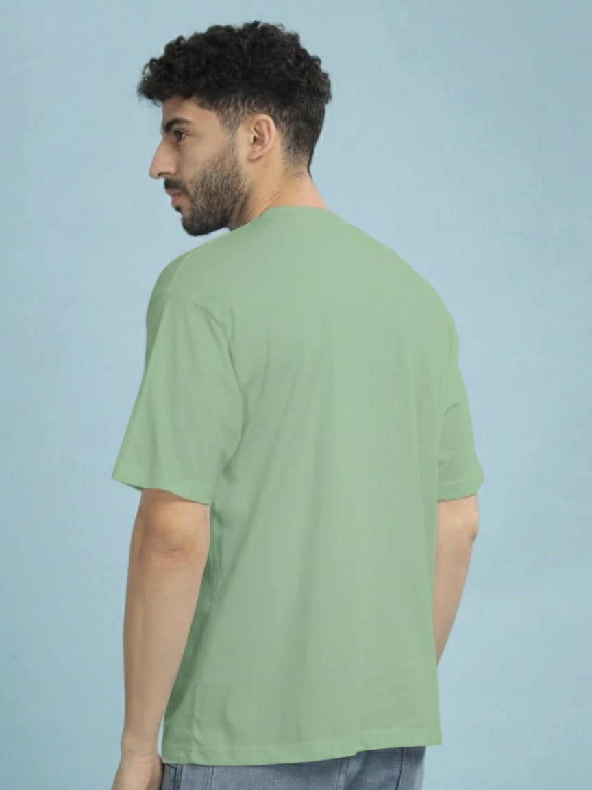 Luixs Man Graphic Printed Drop Shoulder Oversized T-shirt