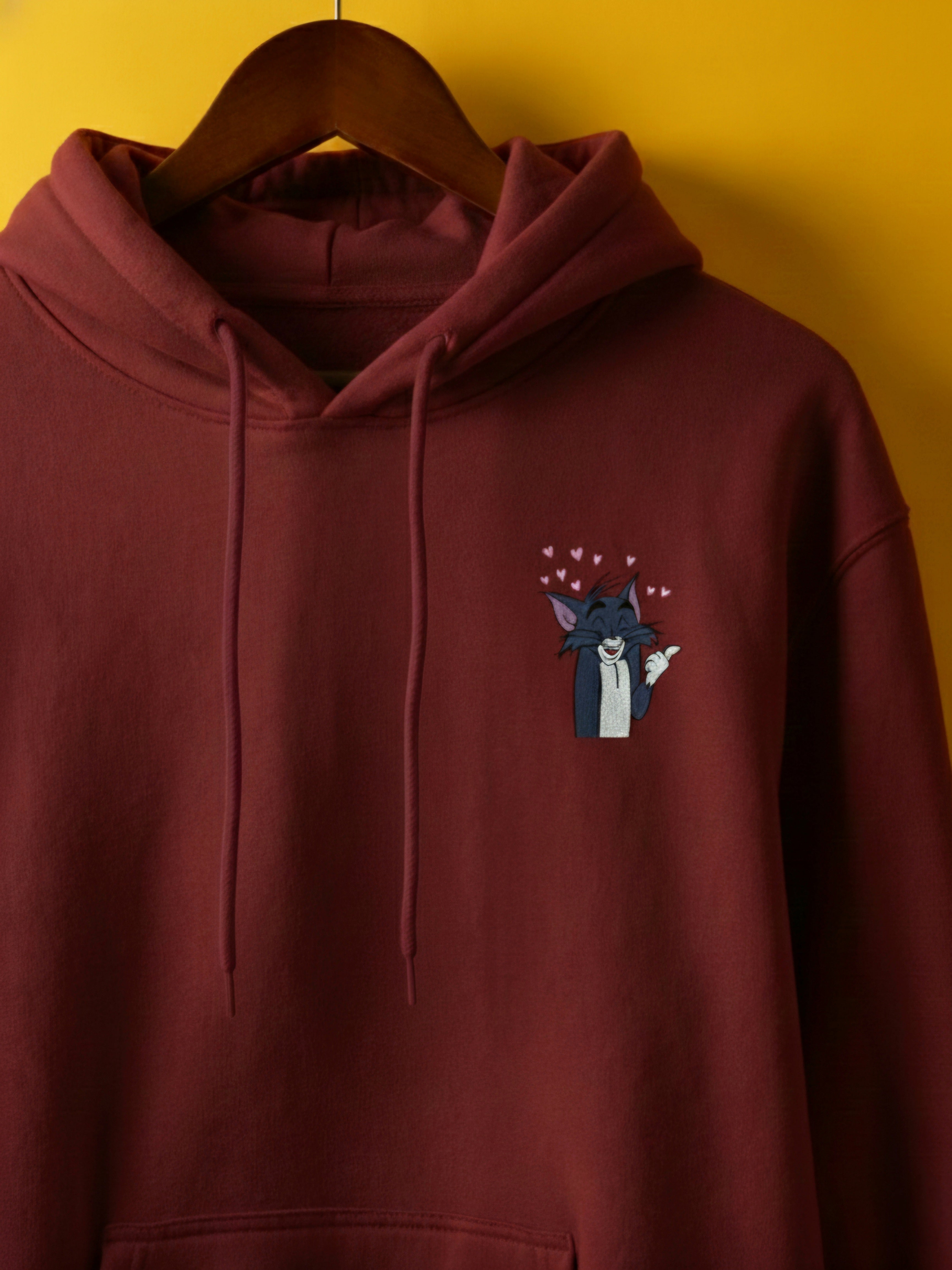 Luixs Embroidery – Premium Unisex Couple Tom ~ Jerry Hoodie