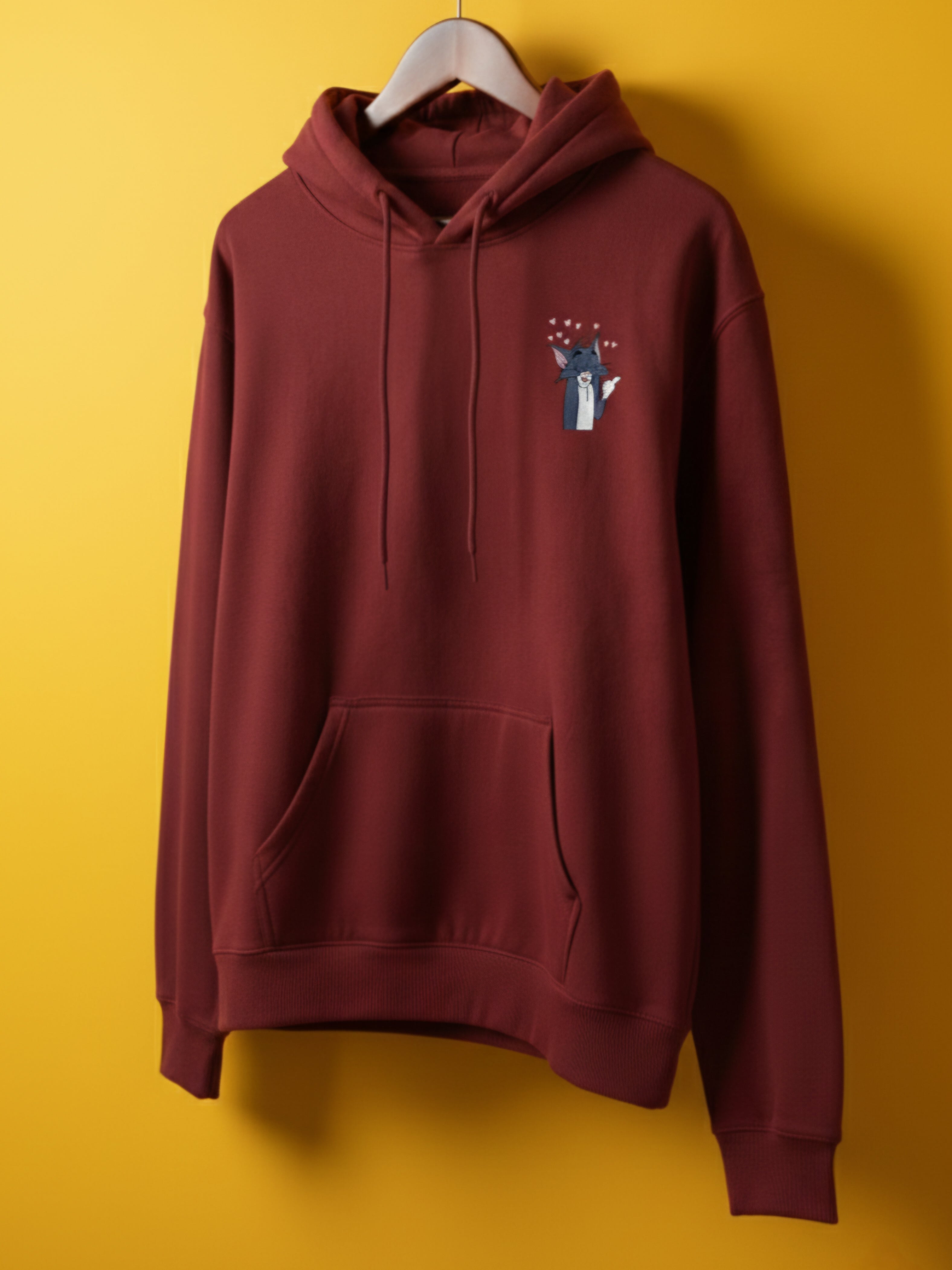 Luixs Embroidery – Premium Unisex Couple Tom ~ Jerry Hoodie