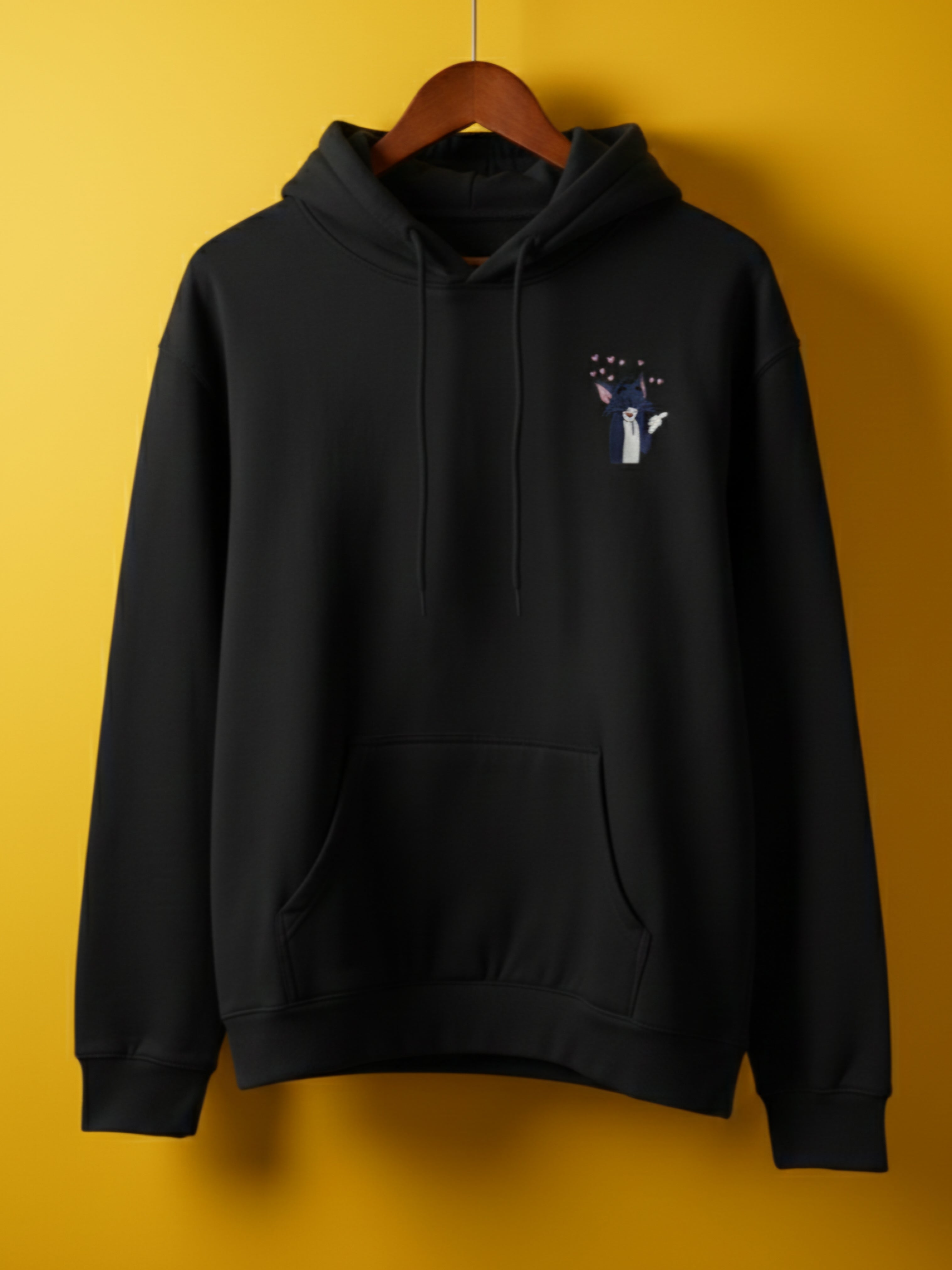 Luixs Embroidery – Premium Unisex Couple Tom ~ Jerry Hoodie