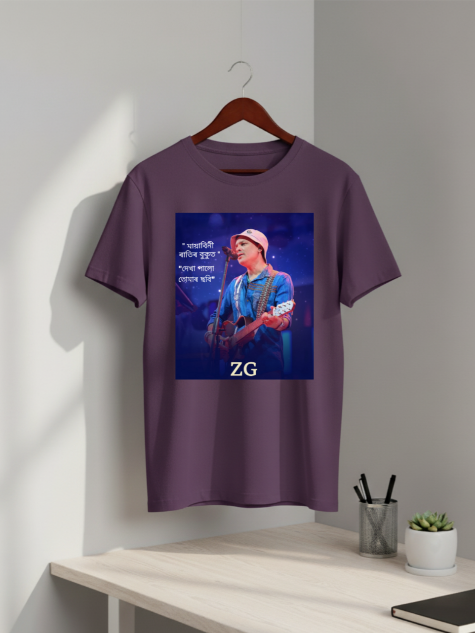 Zubeen garg  Printed Round Neck Cotton Regular Fit T-Shirt